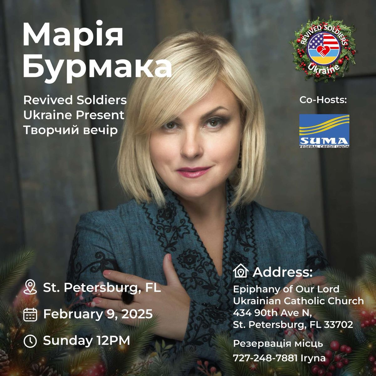 St. Petersburg, FL - Cultural Event with Maria Burmaka