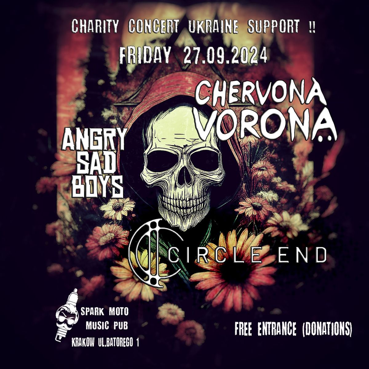 27.09.2024 CHERVONA VORONA | ANGRY SAD BOYS | CIRCLE END - Charity Gig for Ukraine \/ Spark Pub