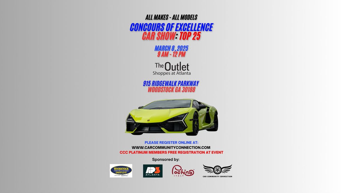 Concours of Excellence: Top 25 All Makes - All Models Car Show