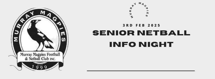 Senior Netball Preseason & Netball Merch order\/info night