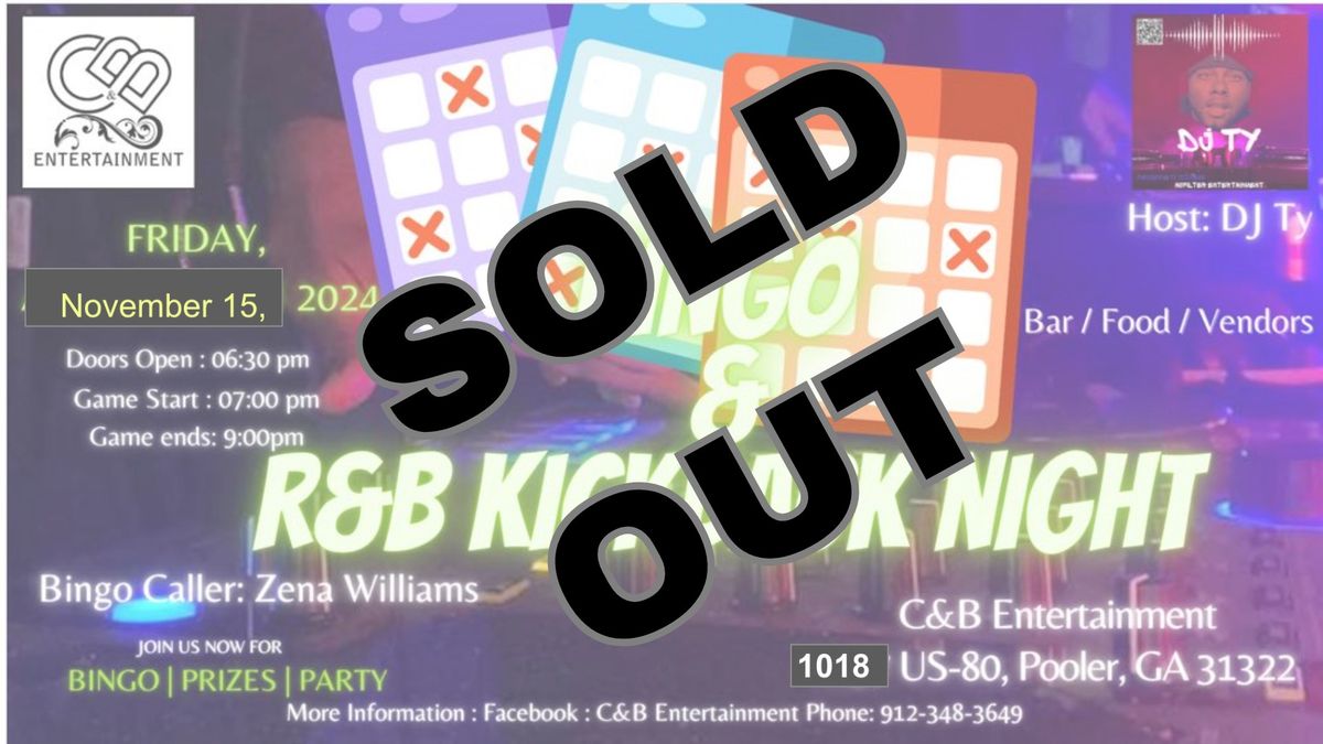 R&B Kickback BINGO Night! (SOLD OUT)