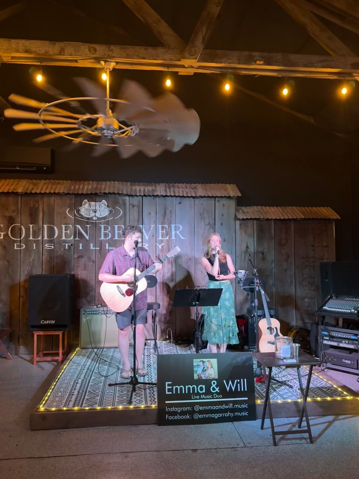 Golden Beaver Ft Live Music by Emma & Will