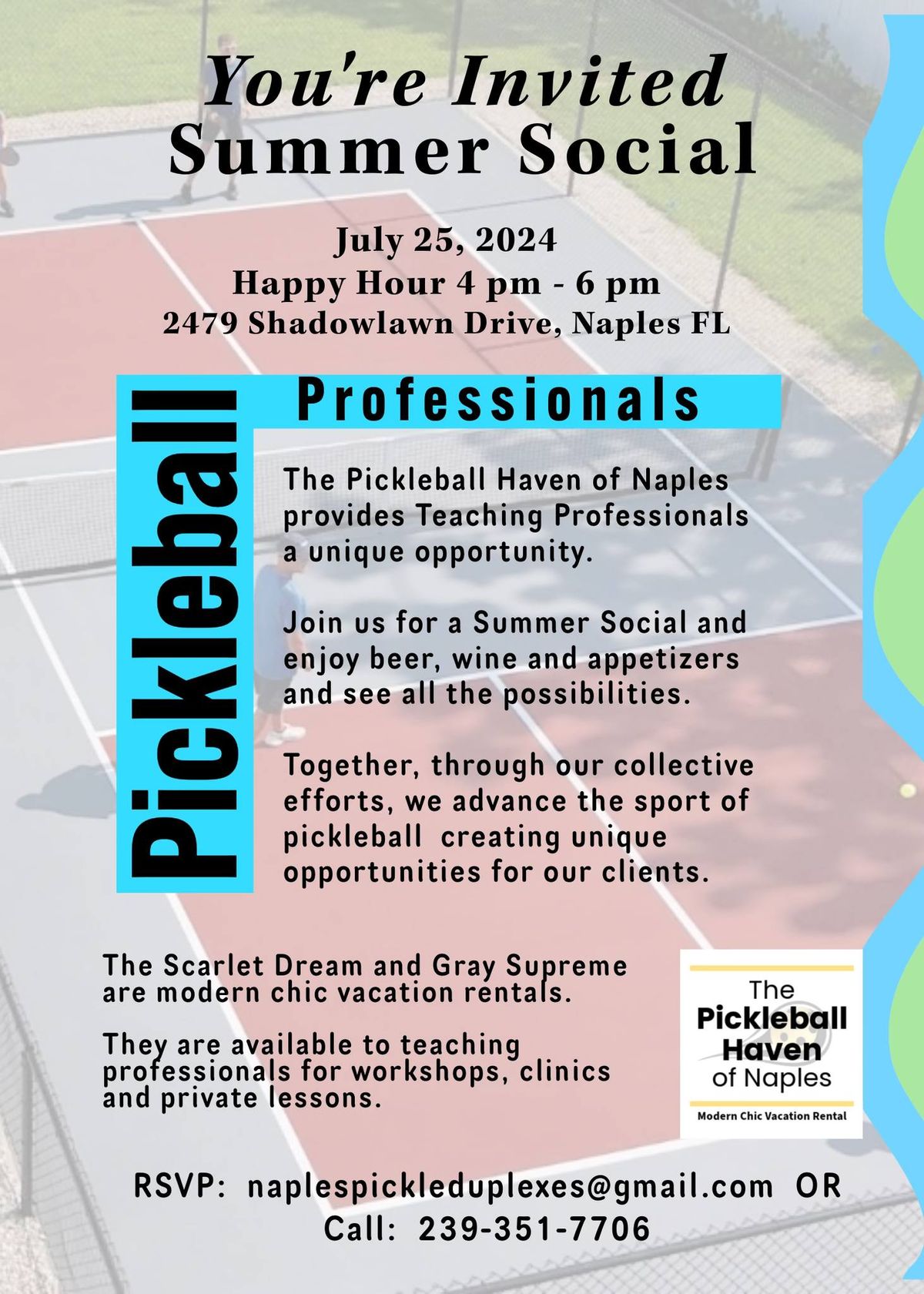 Summer Social - Pickleball Professionals