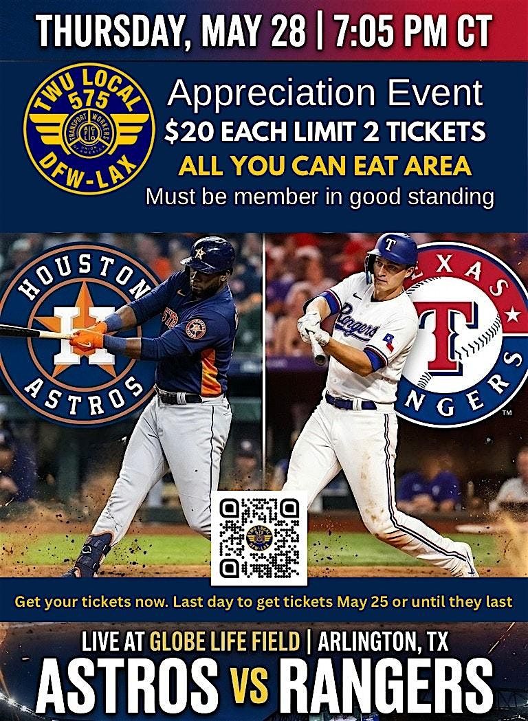 TWU Local 575 Membership Event - Baseball Night