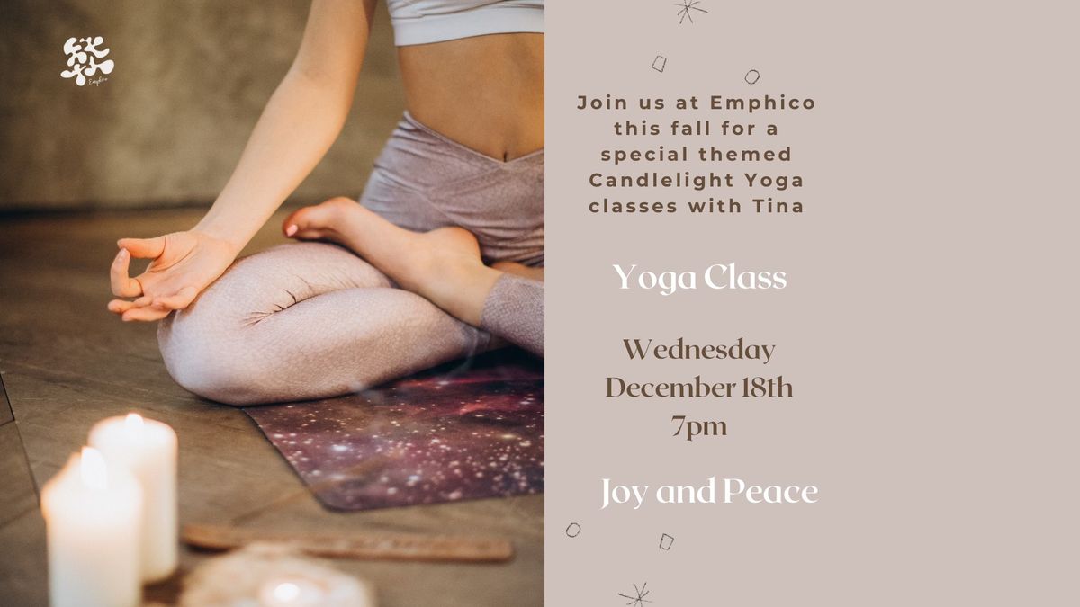 Themed Candlelight Yoga Class - Joy and Peace