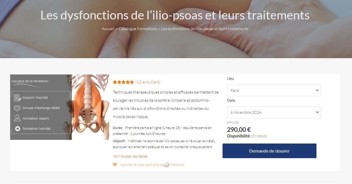 Les dysfonctions de l\u2019ilio-psoas et leurs traitements