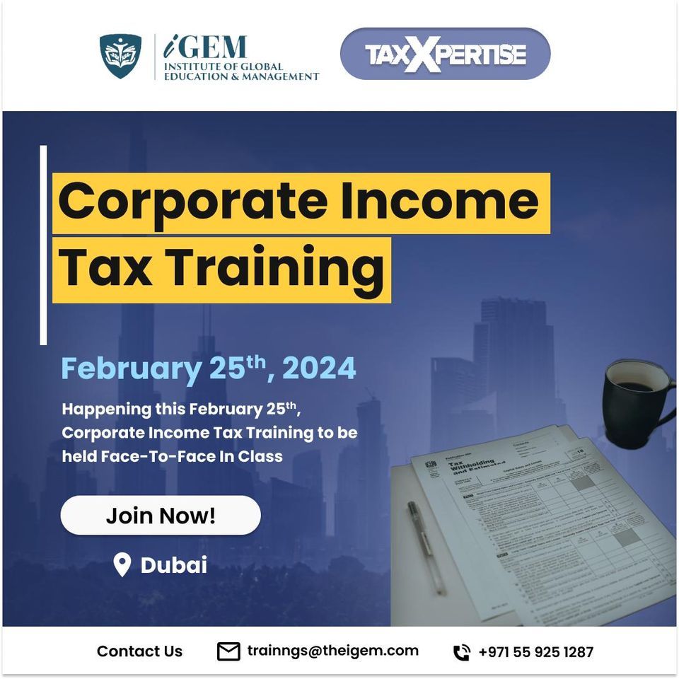 UAE Corporate Income Tax Trainings