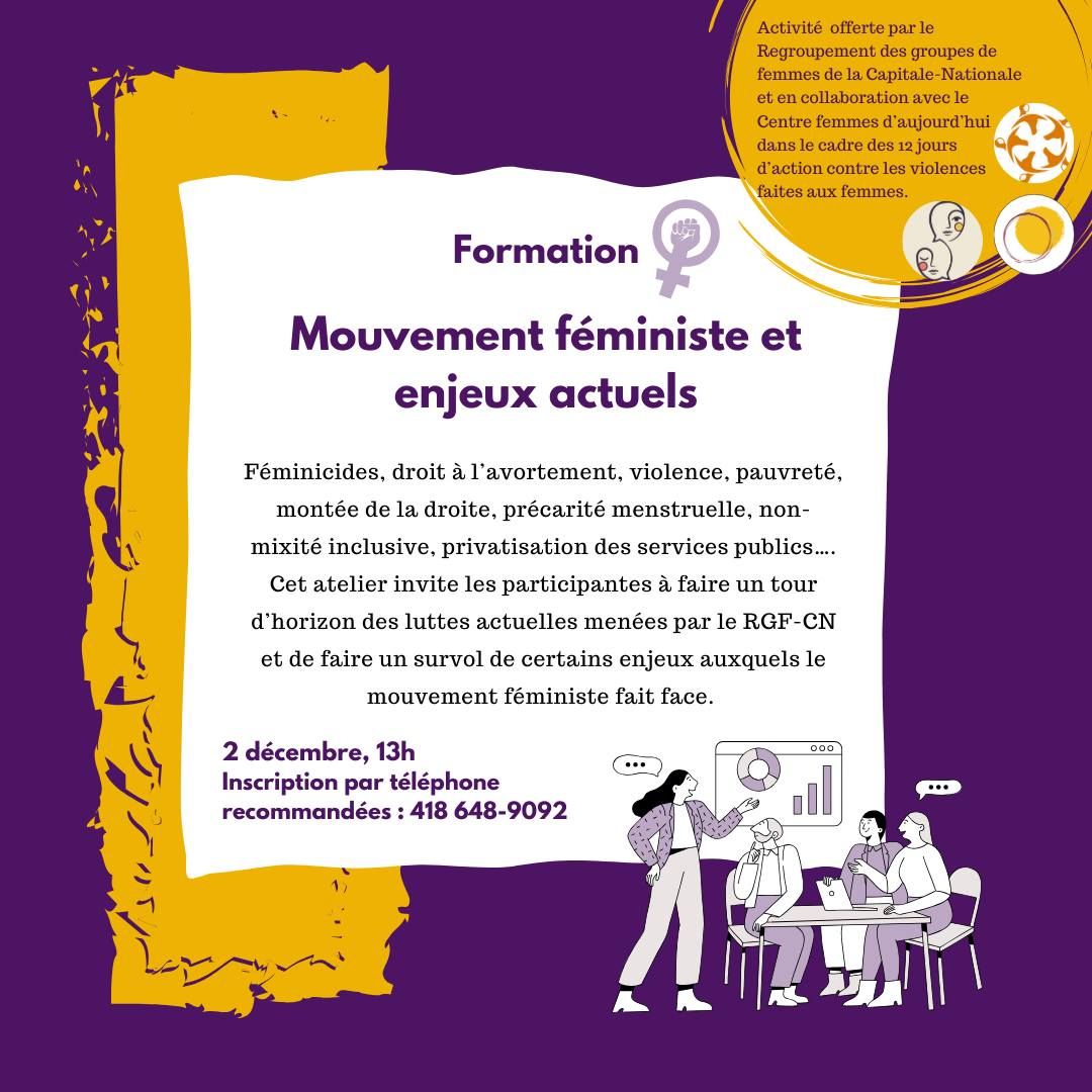 Formation - Mouvement f\u00e9ministe et enjeux actuels