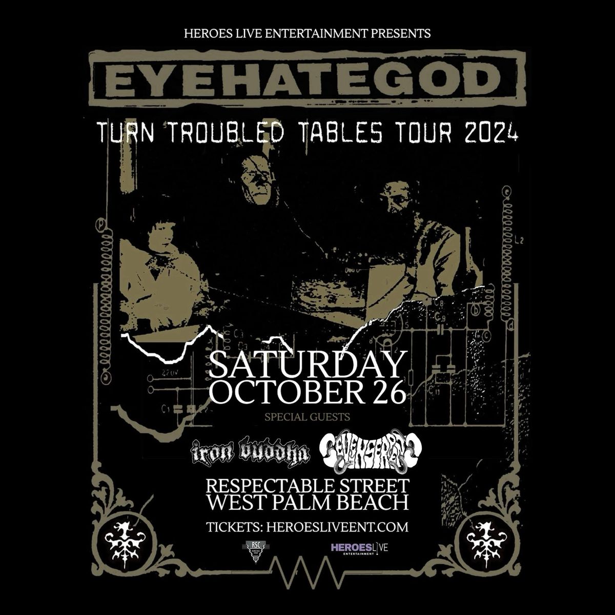 EYEHATEGOD + Iron Buddha + Seven Serpents - West Palm Beach