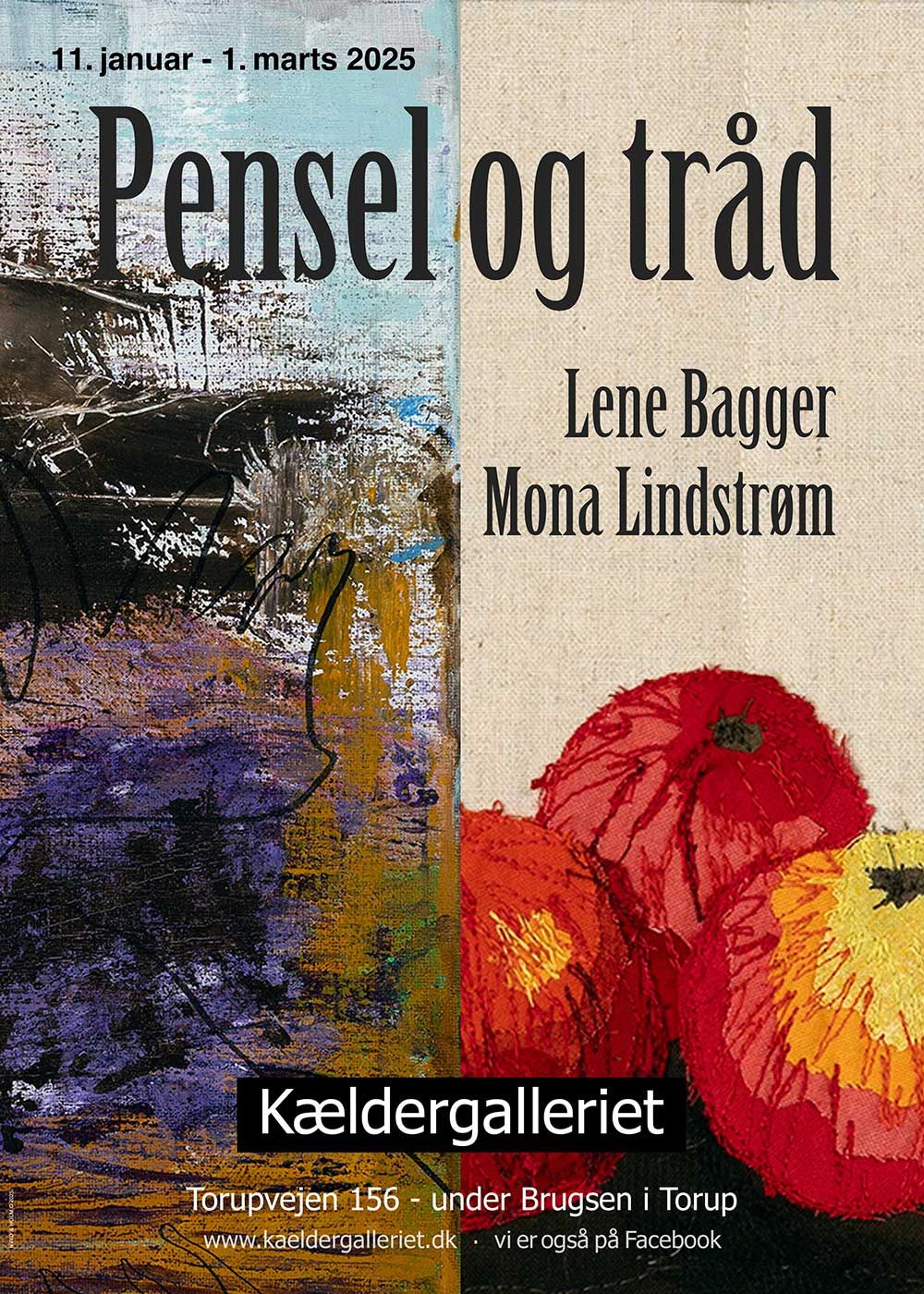 Pensel og Tr\u00e5d. Udstilling af Mona Lindstr\u00f8m og Lene Bagger