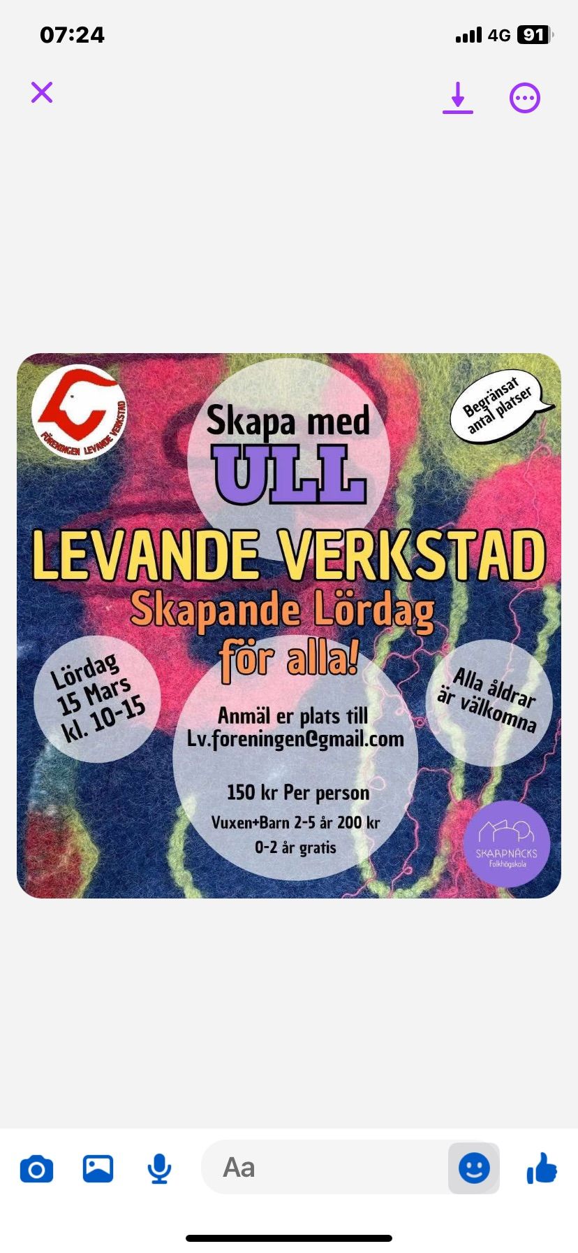 Skapande L\u00f6rdag f\u00f6r alla! 