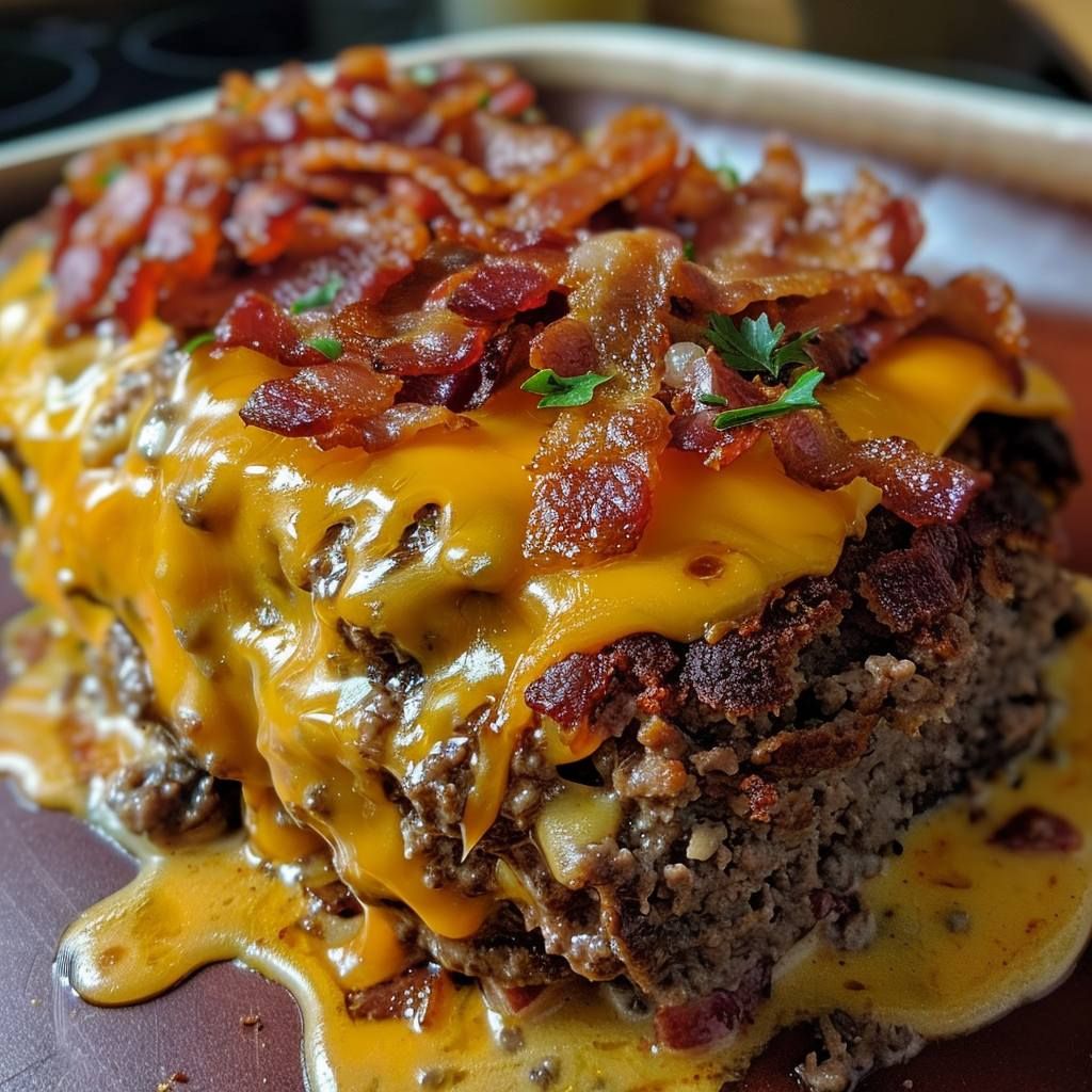 Cheesy Bacon Cheeseburger Meatloaf