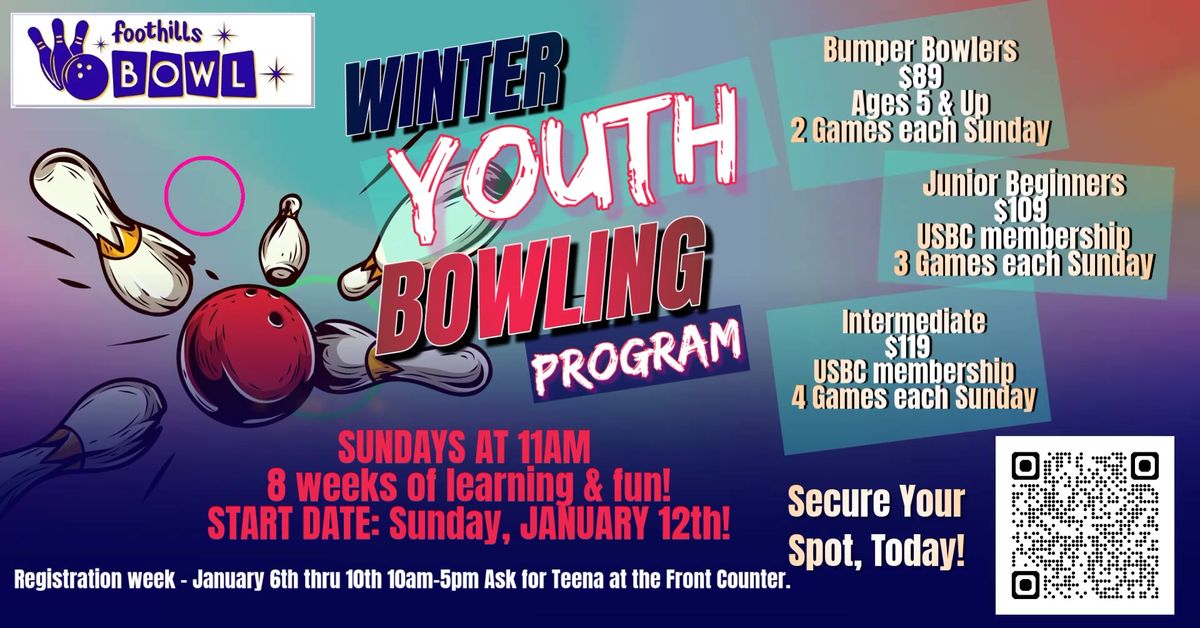 Winter Youth Bowling Program at Foothills Bowl!