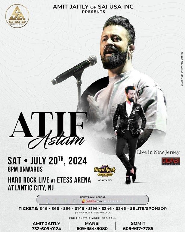 Atif Aslam Live Concert in New Jersey 2024