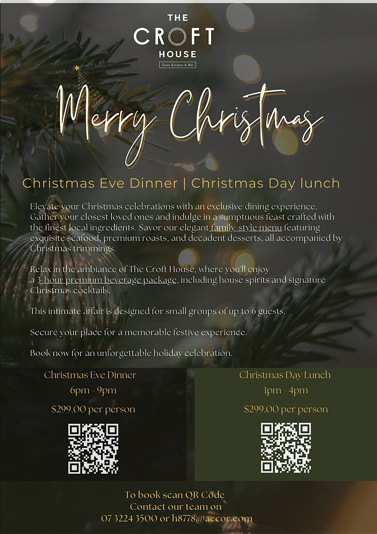 2025 Exclusive Croft House Christmas Lunch - limited seats available