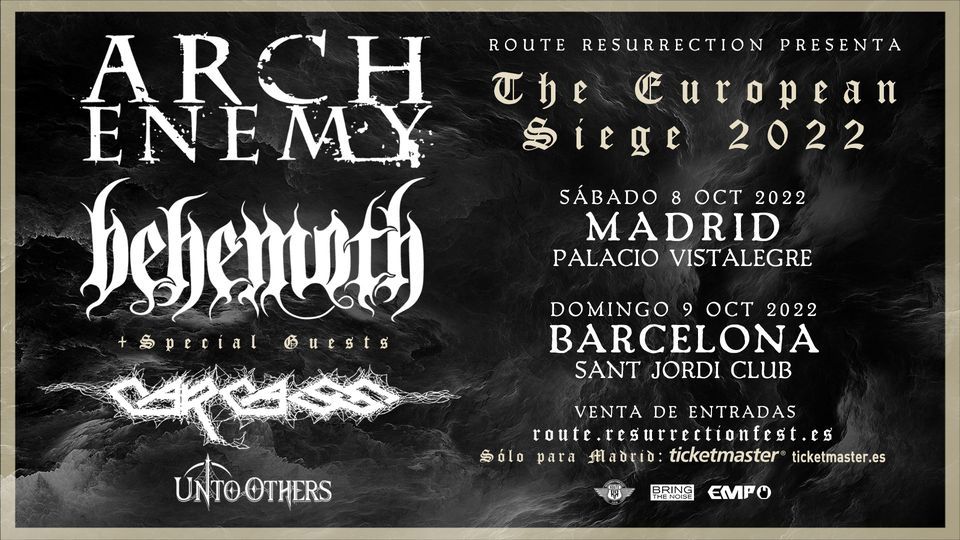 Arch Enemy y Behemoth en concierto, con Carcass (Barcelona)