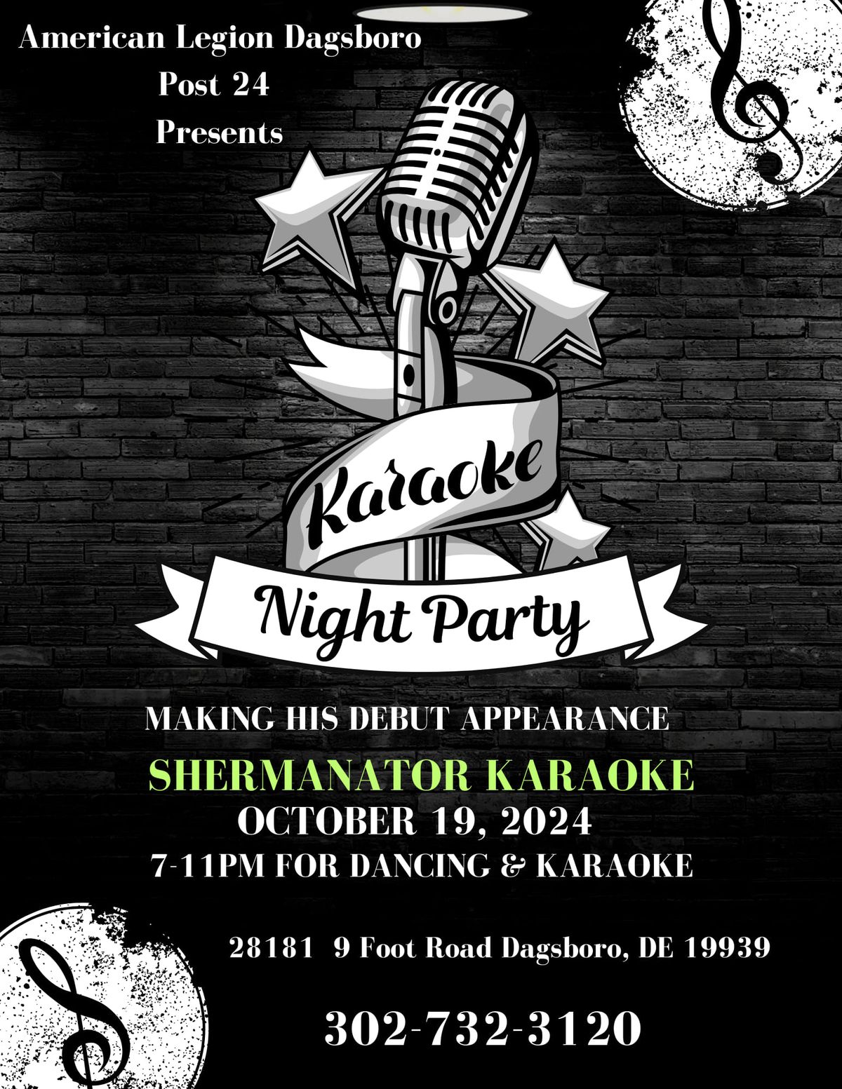 Welcome Shermanator Karaoke to Post 24