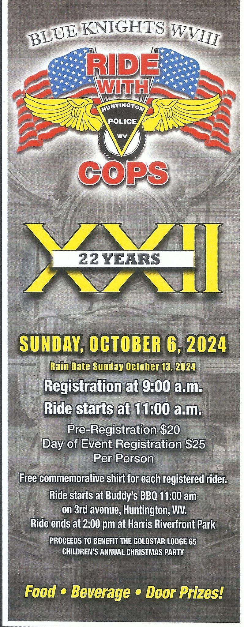 22nd Annual Ride with COPS