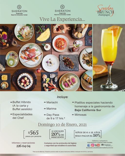 Sunday Brunch Champagne, Sheraton Buganvilias Resort & Convention Center, Puerto  Vallarta, 24 January 2021