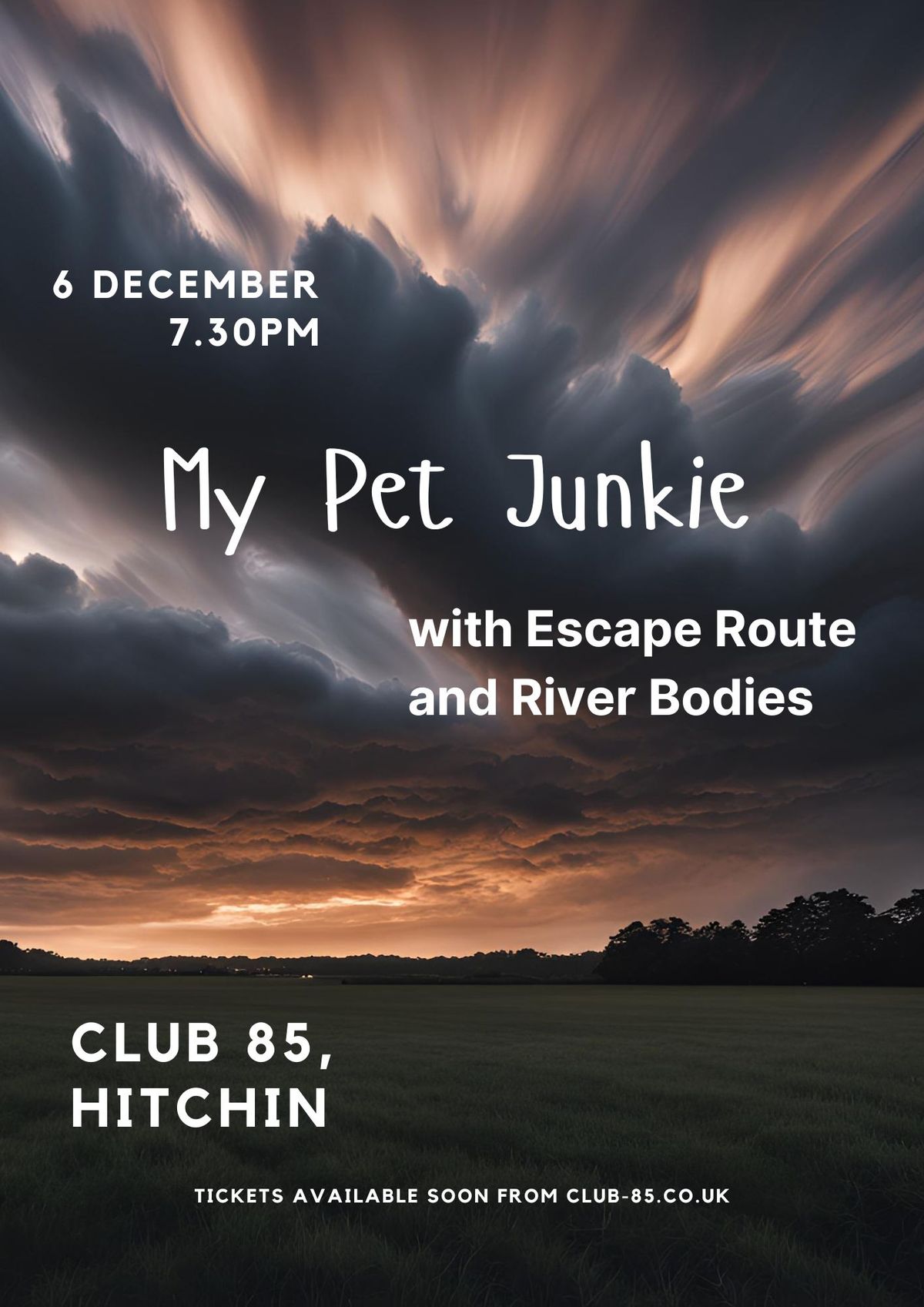 My Pet Junkie at Club 85 with Escape Route and River Bodies