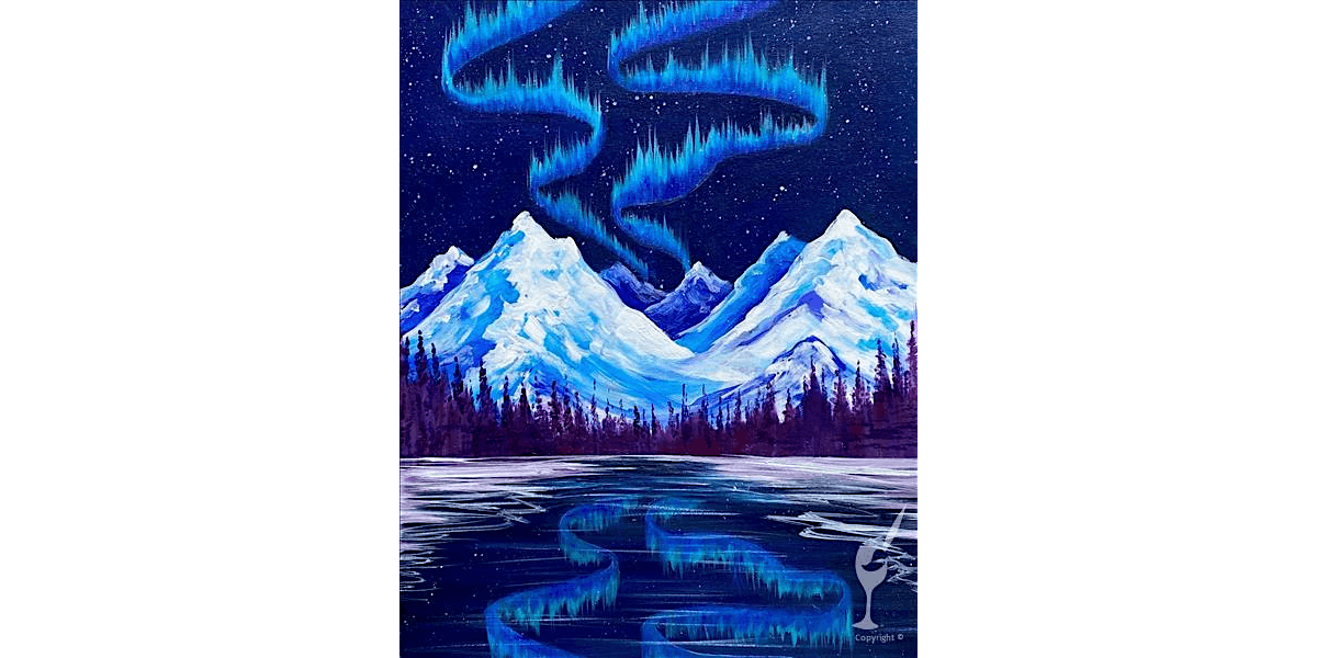 Painting an Aurora Borealis Adventure - Paint and Sip in Denver | Classpop!\u2122