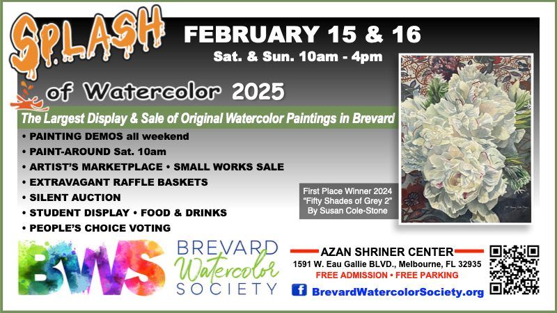 Splash! 2025 - Brevard\u2019s largest display and sale of original watercolor paintings