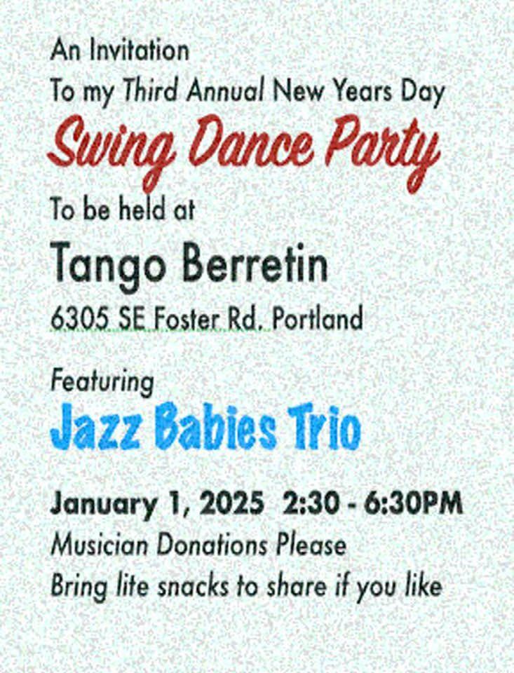 Third Annual New Years Day Swing Dance Party