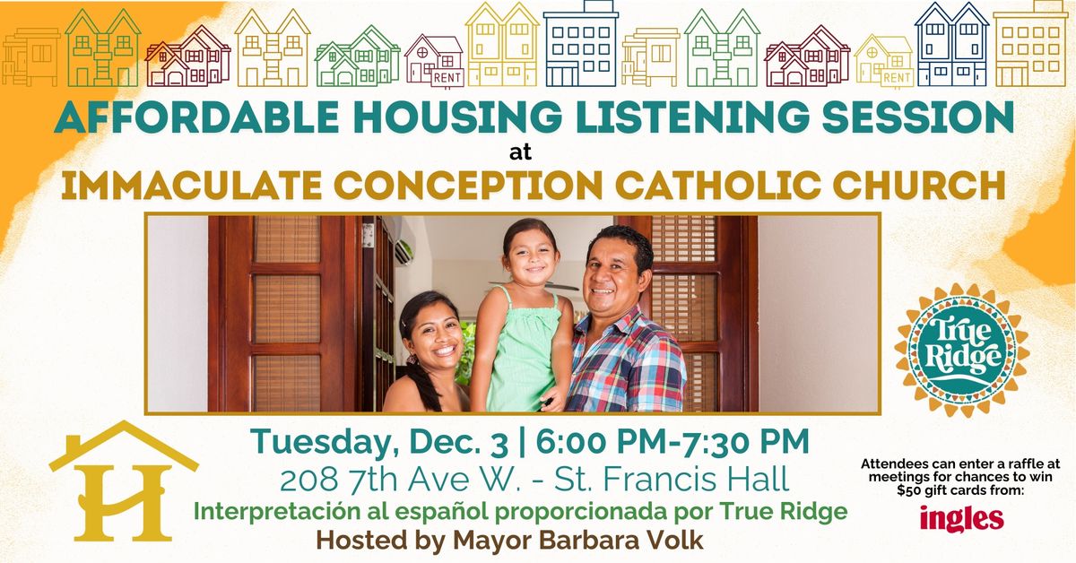 Affordable Housing Listening Session - Immaculate Conception Catholic Church