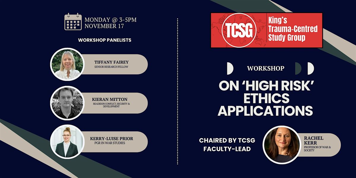 Workshop: 'High Risk' Ethics Applications