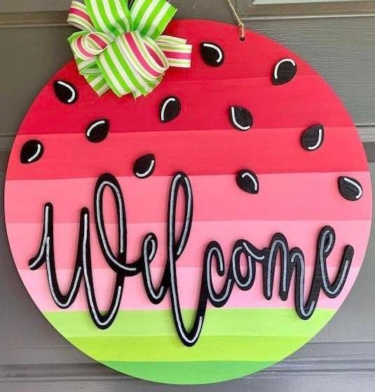 Watermelon wood pallet paint night at Berkley Beer Company, 10 Ingell