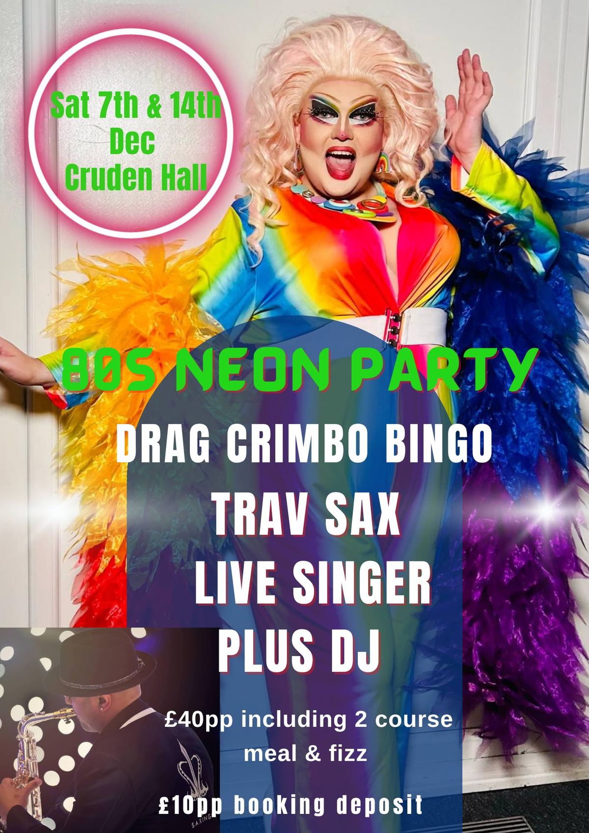 80s Neon Party with Crimbo Bingo, Trav Sax & DJ