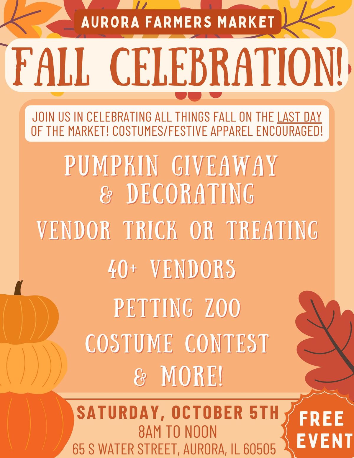 Fall Celebration at the Aurora Farmers Market!