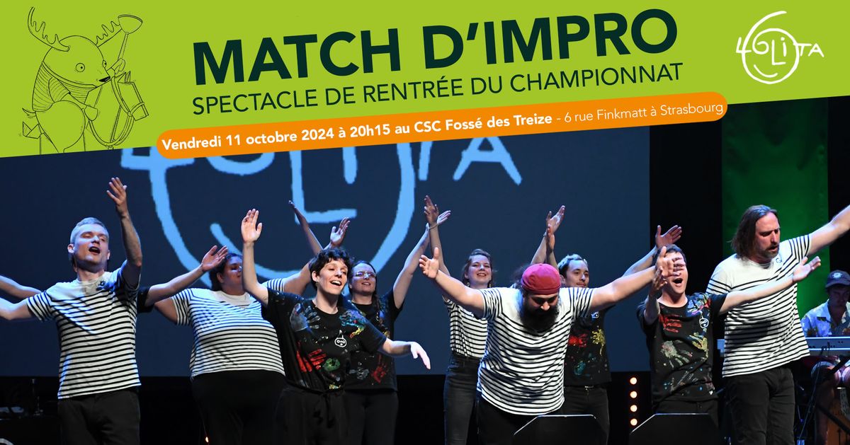 Match d'improvisation CHAMPIONNAT : spectacle de rentr\u00e9e