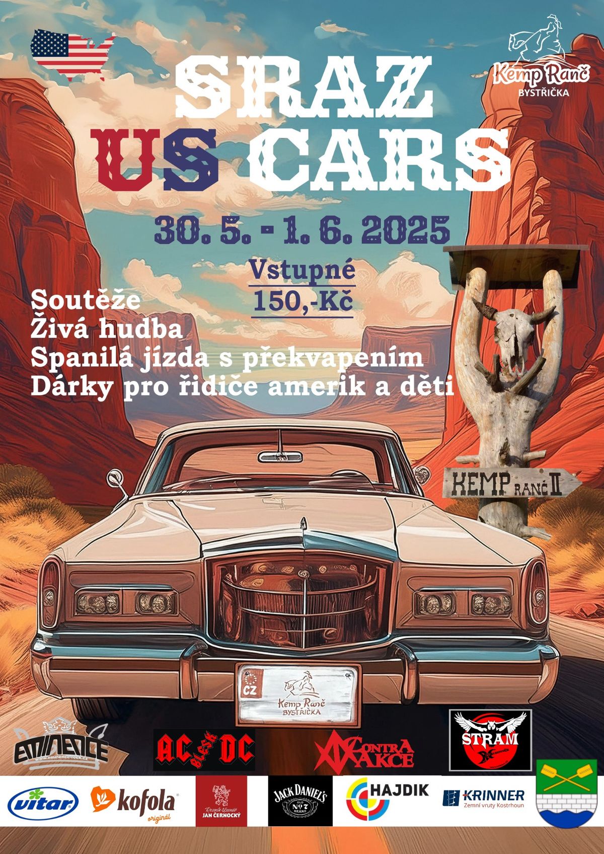 Sraz US Cars Byst\u0159i\u010dka 30.5.-1.6.2025