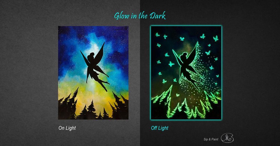 Sip and Paint (Glow in the Dark): Tinkerbell (8pm Sat)