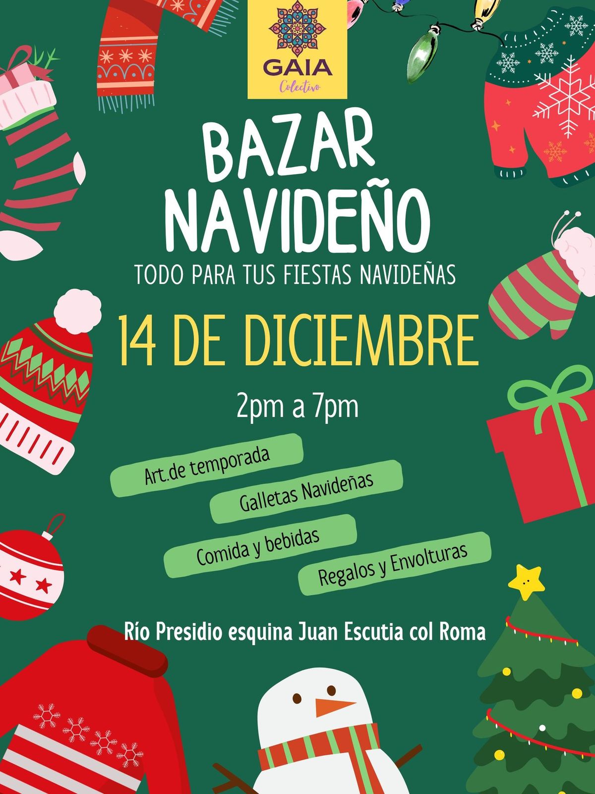 Bazar Navide\u00f1o en GAIA COLECTIVO 