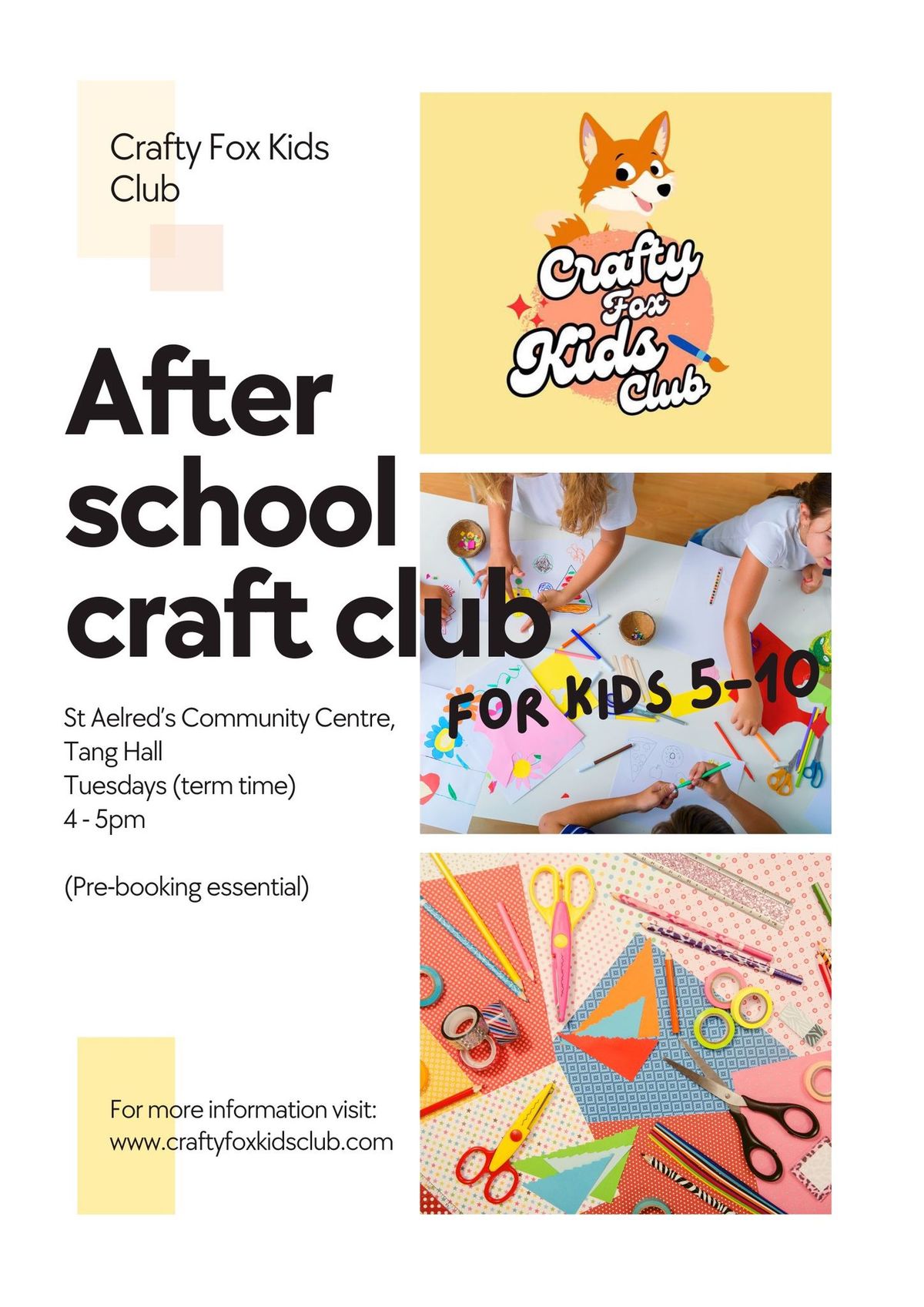 Crafty Fox Kids Club Tang Hall 