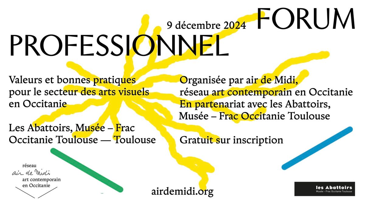 FORUM PROFESSIONNEL \u2014 Valeurs et bonnes pratiques pour le secteur des arts visuels en Occitanie