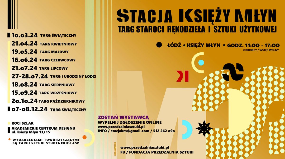 STACJA KSI\u0118\u017bY M\u0141YN- Pa\u017adziernikowy Targ Staroci R\u0119kodzie\u0142a i Sztuki U\u017cytkowej