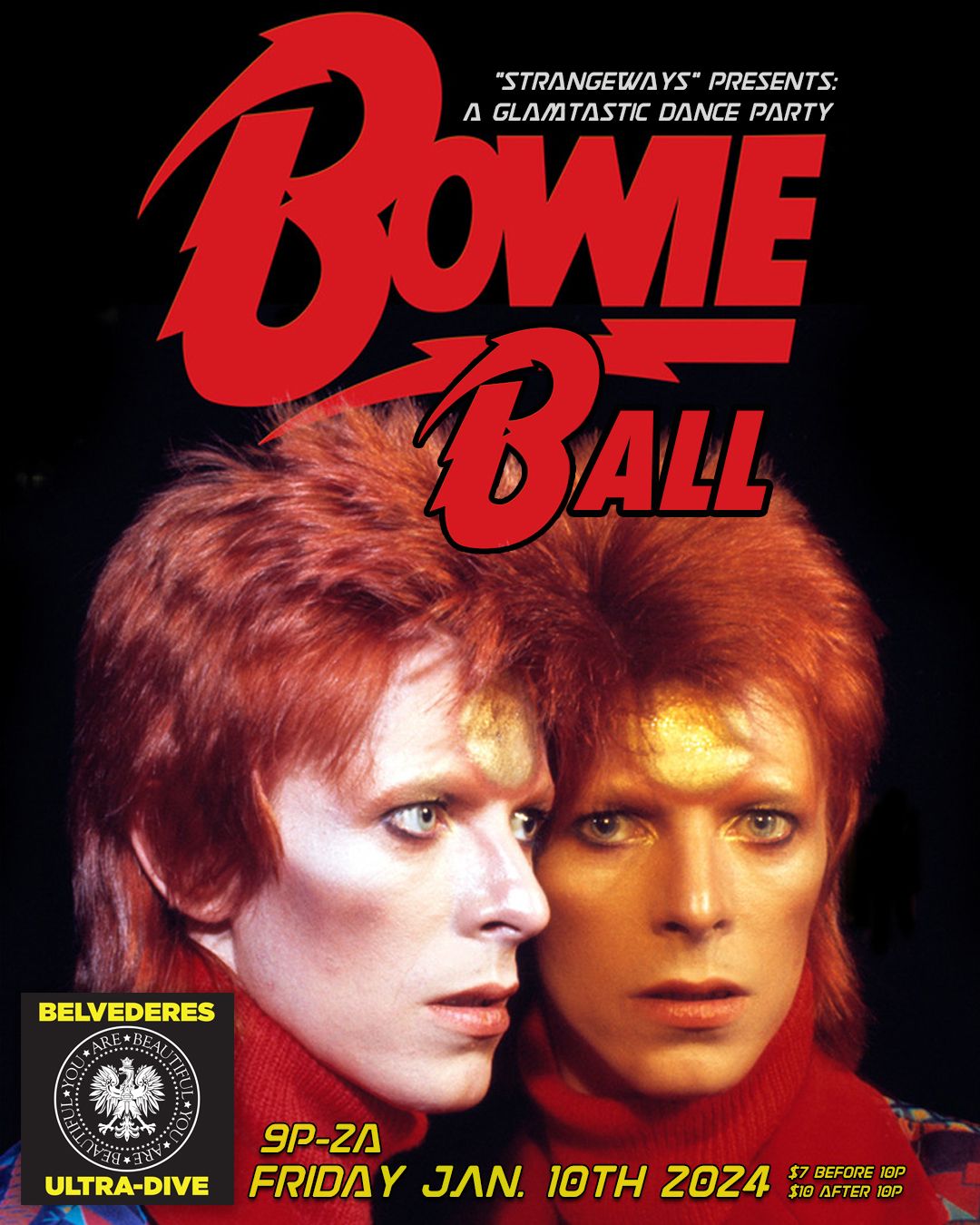 "STRANGEWAYS" 3rd Annual BOWIE BALL at Belvedere's Ultra-Dive 1\/10\/25