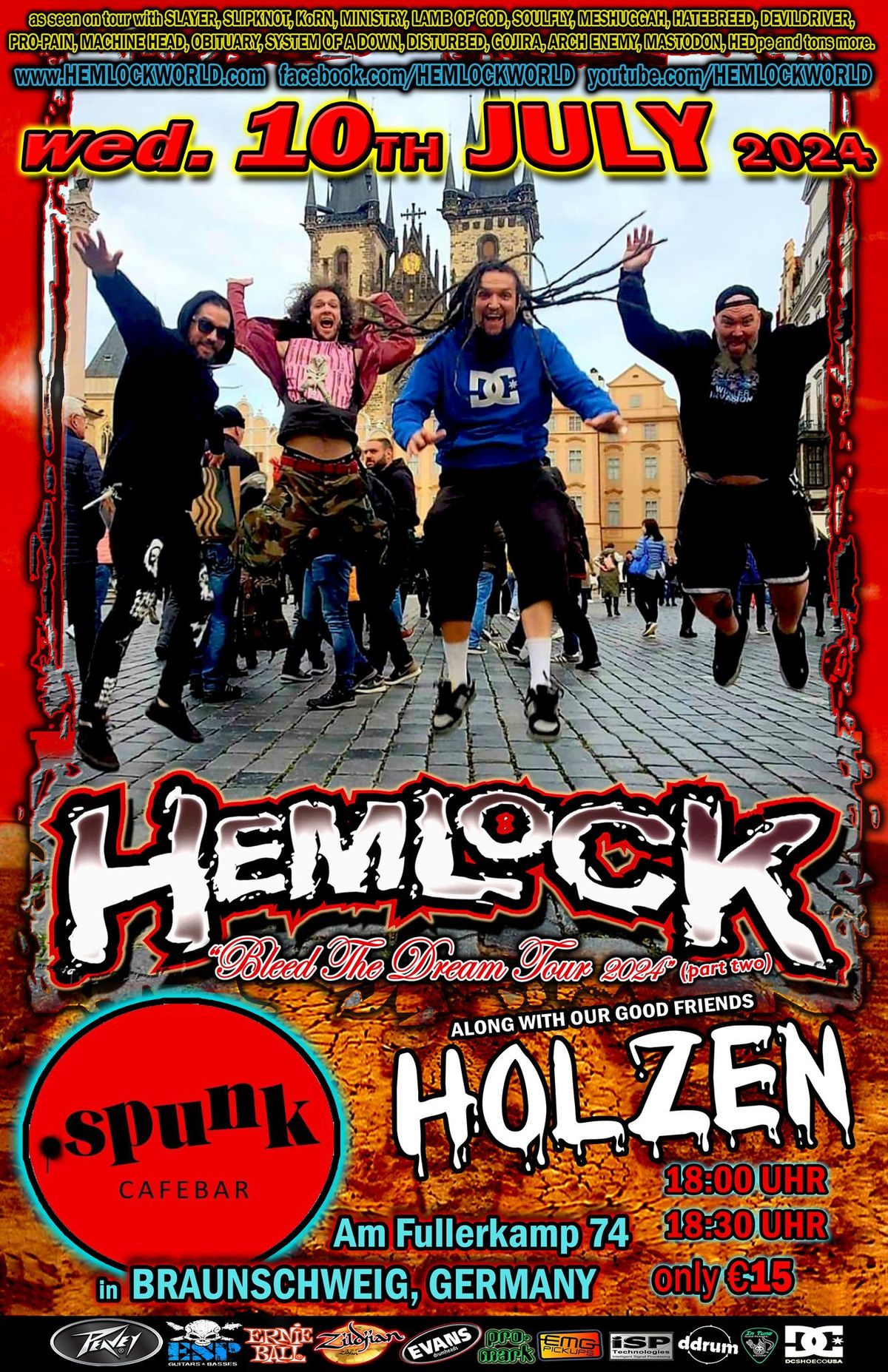 HEMLOCK in Braunschweig GERMANY w\/ our friends HOLZEN