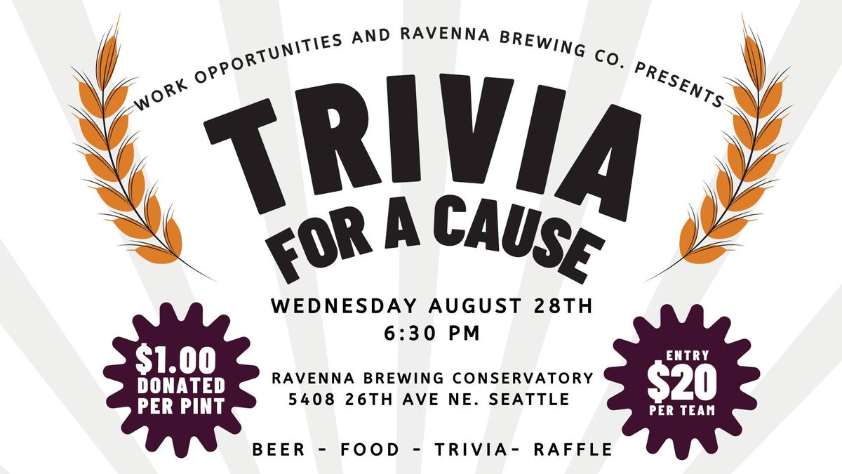 Trivia for a Cause at Ravenna Brewing Company