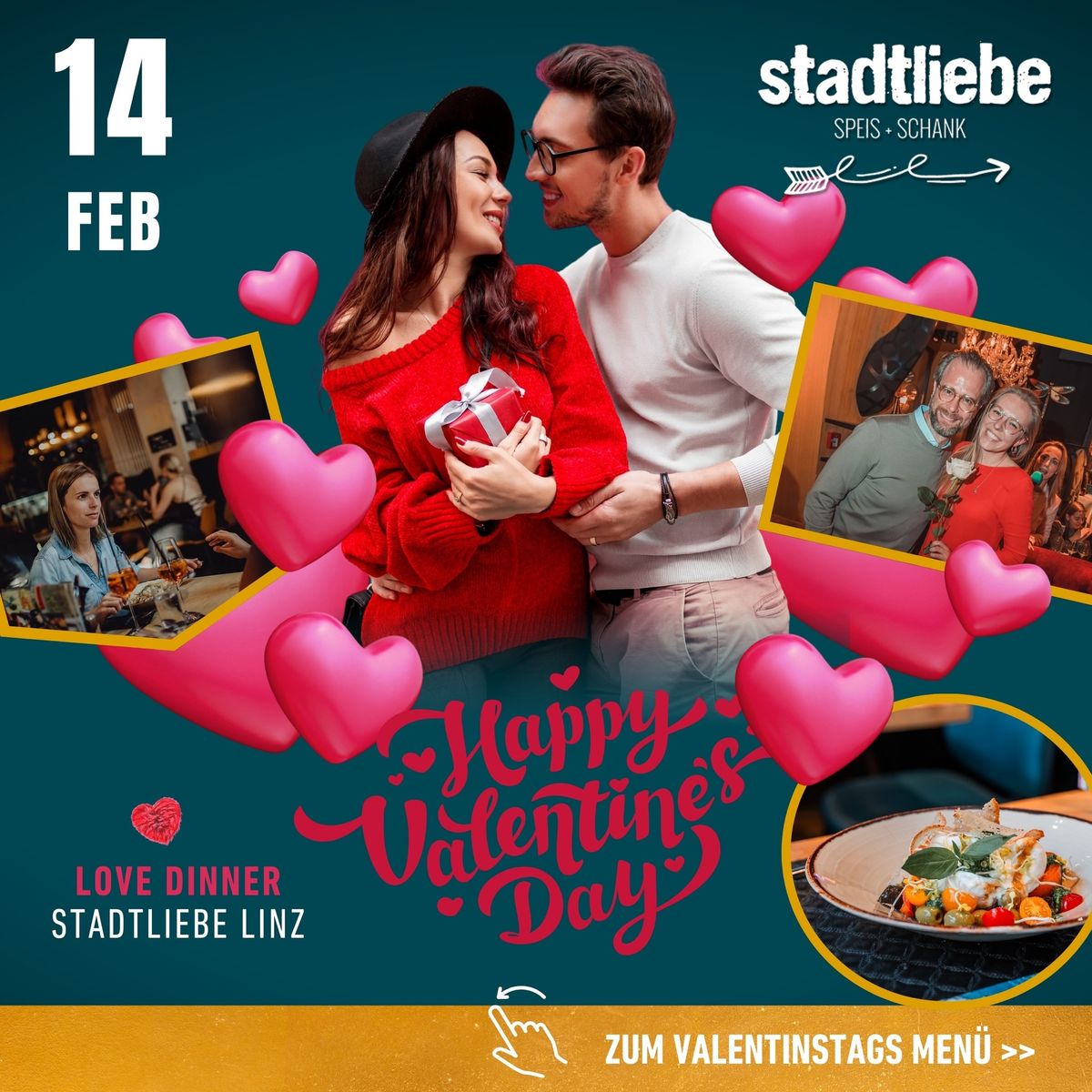 Valentinstag Dinner | Stadtliebe Linz