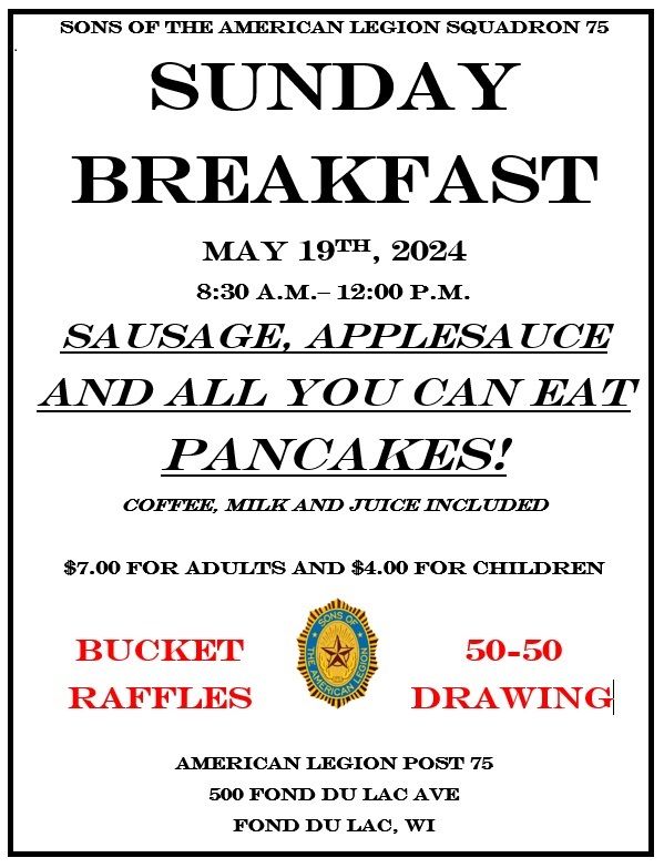 All you can eat Pancake Breakfast