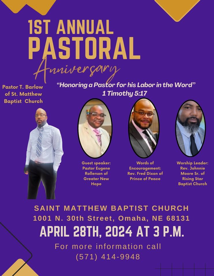 1st Annual Pastoral Anniversary 