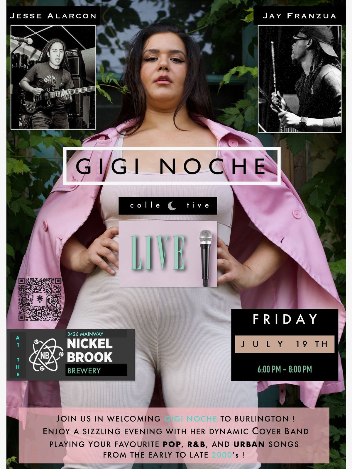 Gigi Noche and Band at Nickel Brook Brewery, Burlington ON