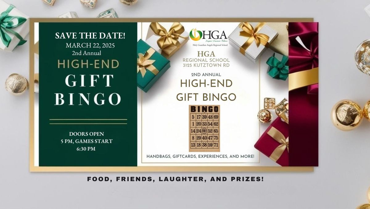 HGA Regional School High-End Gift Bingo