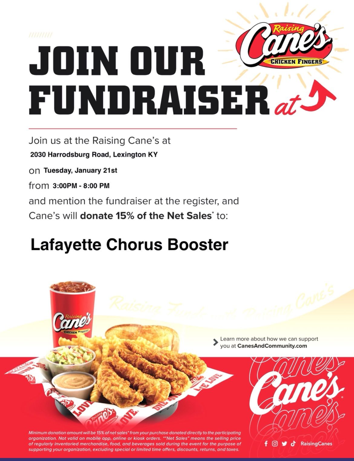 Lafayette Choir Spirit Night