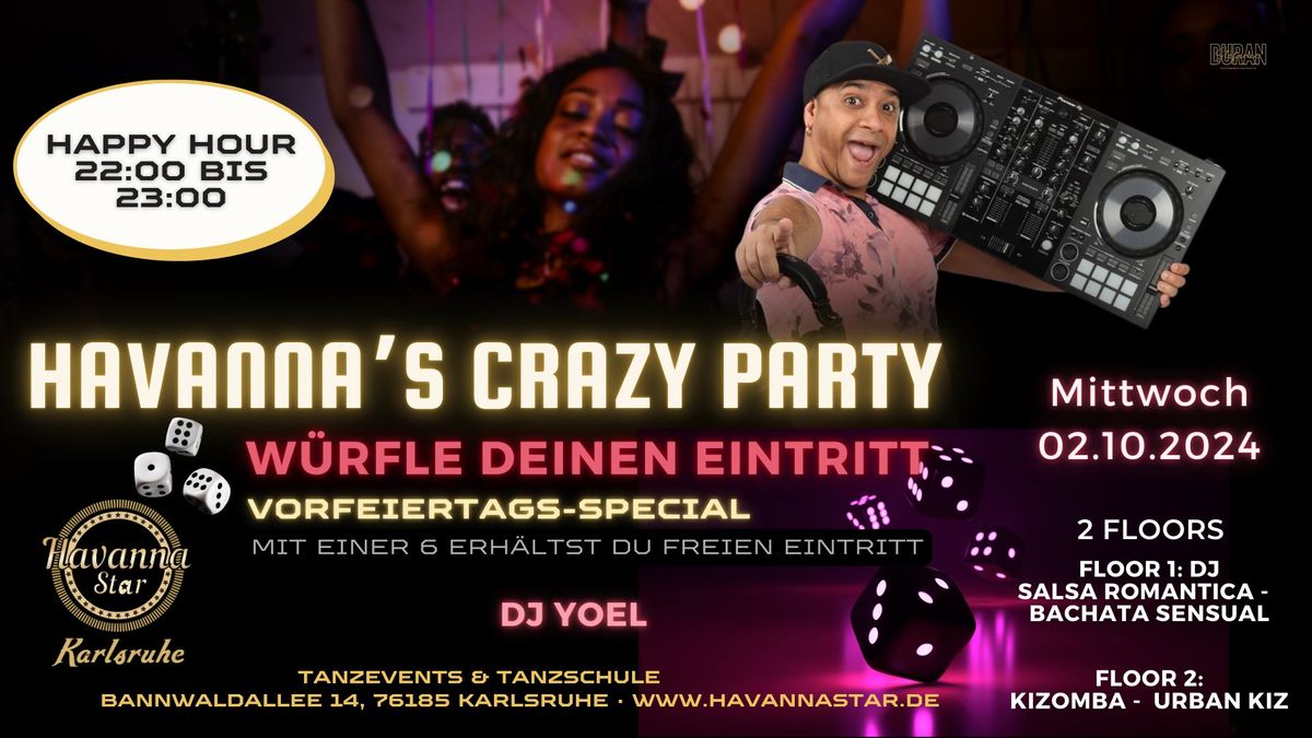 Havanna's crazy Party **w\u00fcrfle deinen Eintritt** 2 Floors - mit Kizombafloor