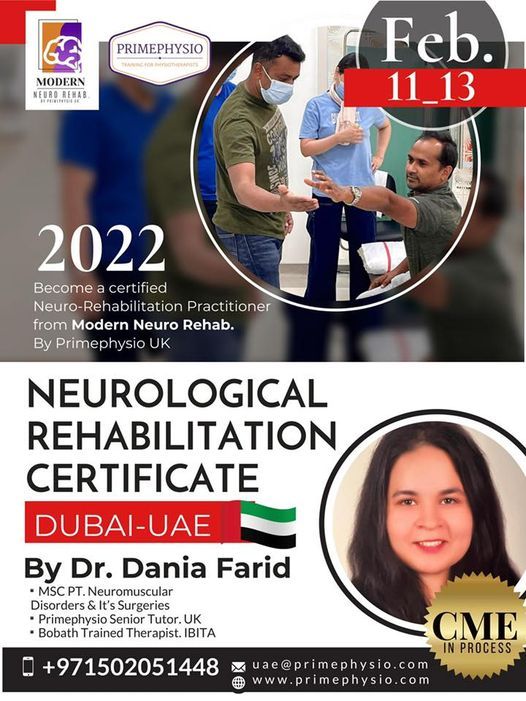 Neurological Rehabilitation Certificate Dubai United Arab Emirates
